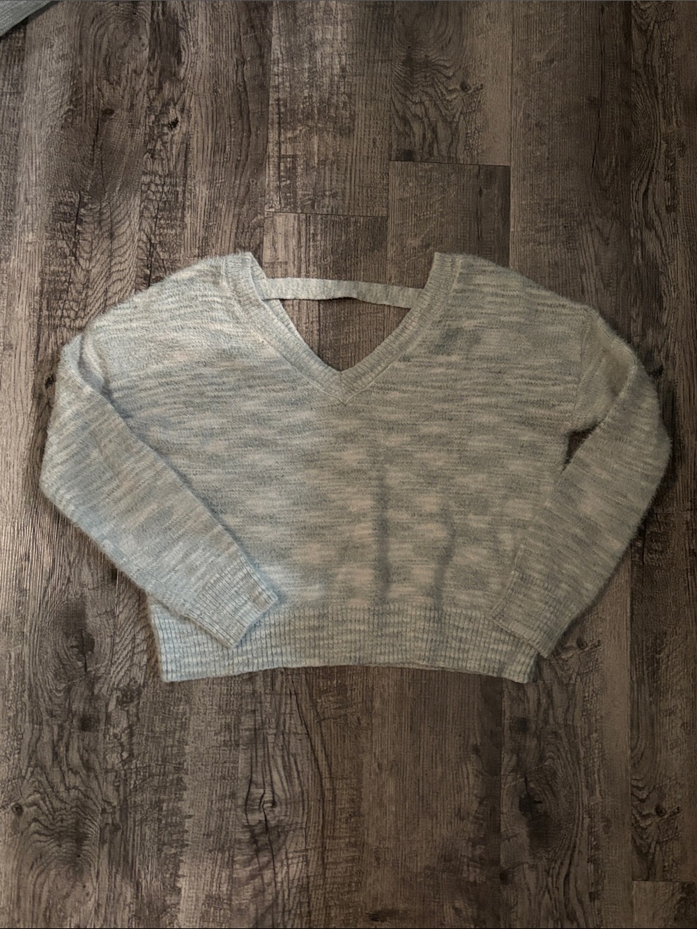 Jessica Simpson V-Neck Sweater - Heathered Blue - Size Medium
